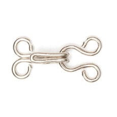 Hemline Eyelets & Fastenings Hook and Eye Nickel Size 2 - The Sewing Studio