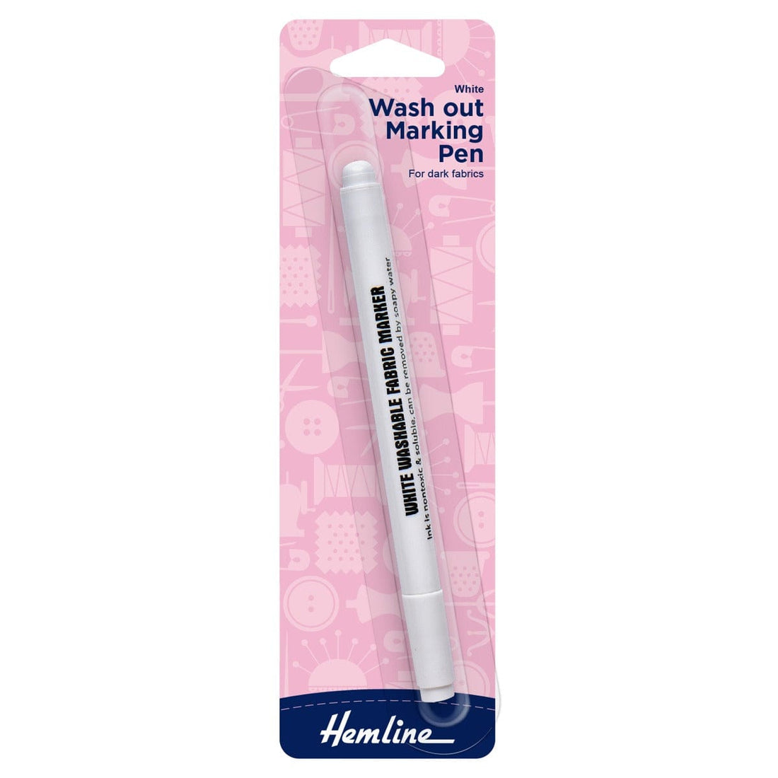 Hemline Pens Pencils Markers Washable Pen White - The Sewing Studio