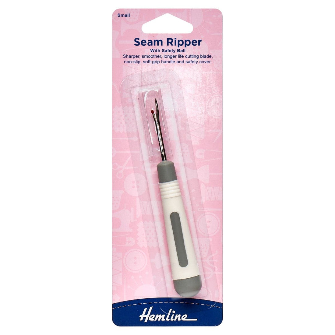 Hemline Quilting Accessories Small Seam Ripper: Soft Grip - The Sewing Studio