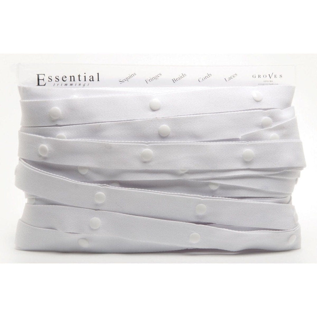 Hemline Tape White Snap Tape: 25mm wide. Price per metre. - The Sewing Studio