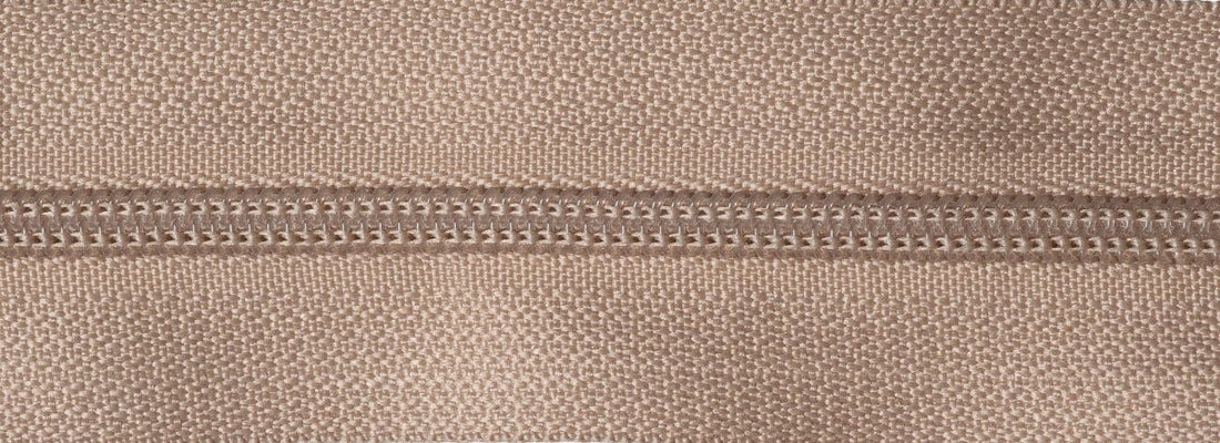 Hemline Zips Zip On The Roll: Fawn: sold by the metre  - The Sewing Studio