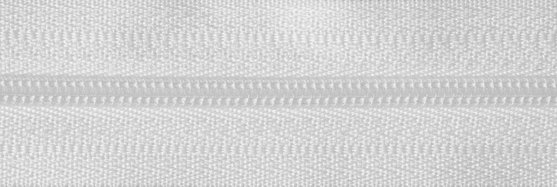 Hemline Zips Zip On The Roll: White: sold by the metre  - The Sewing Studio