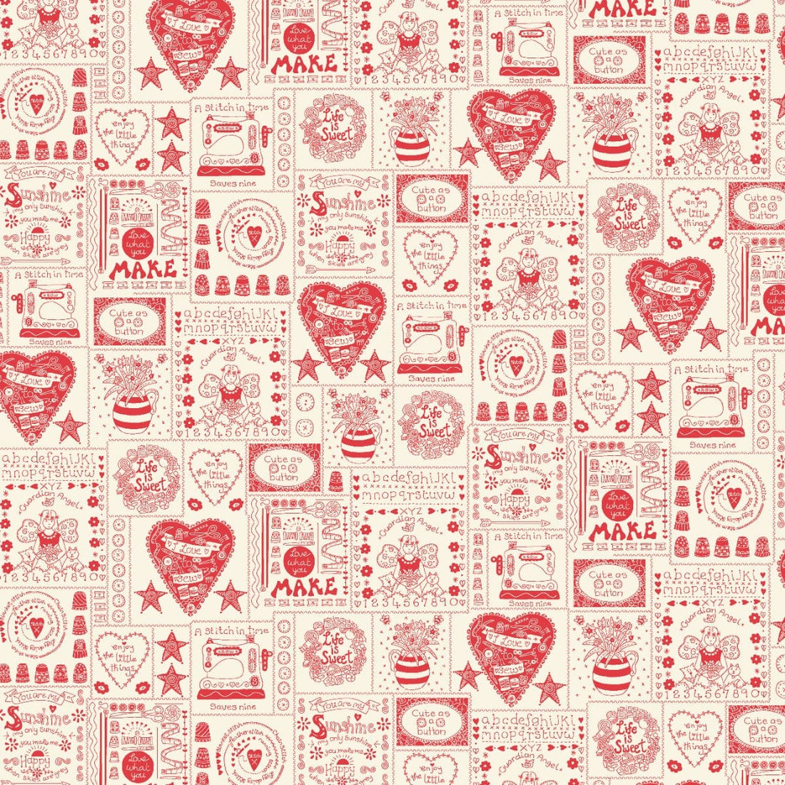 Henry Glass Fabric Henry Glass Say It With A Stitch - The Sewing Studio