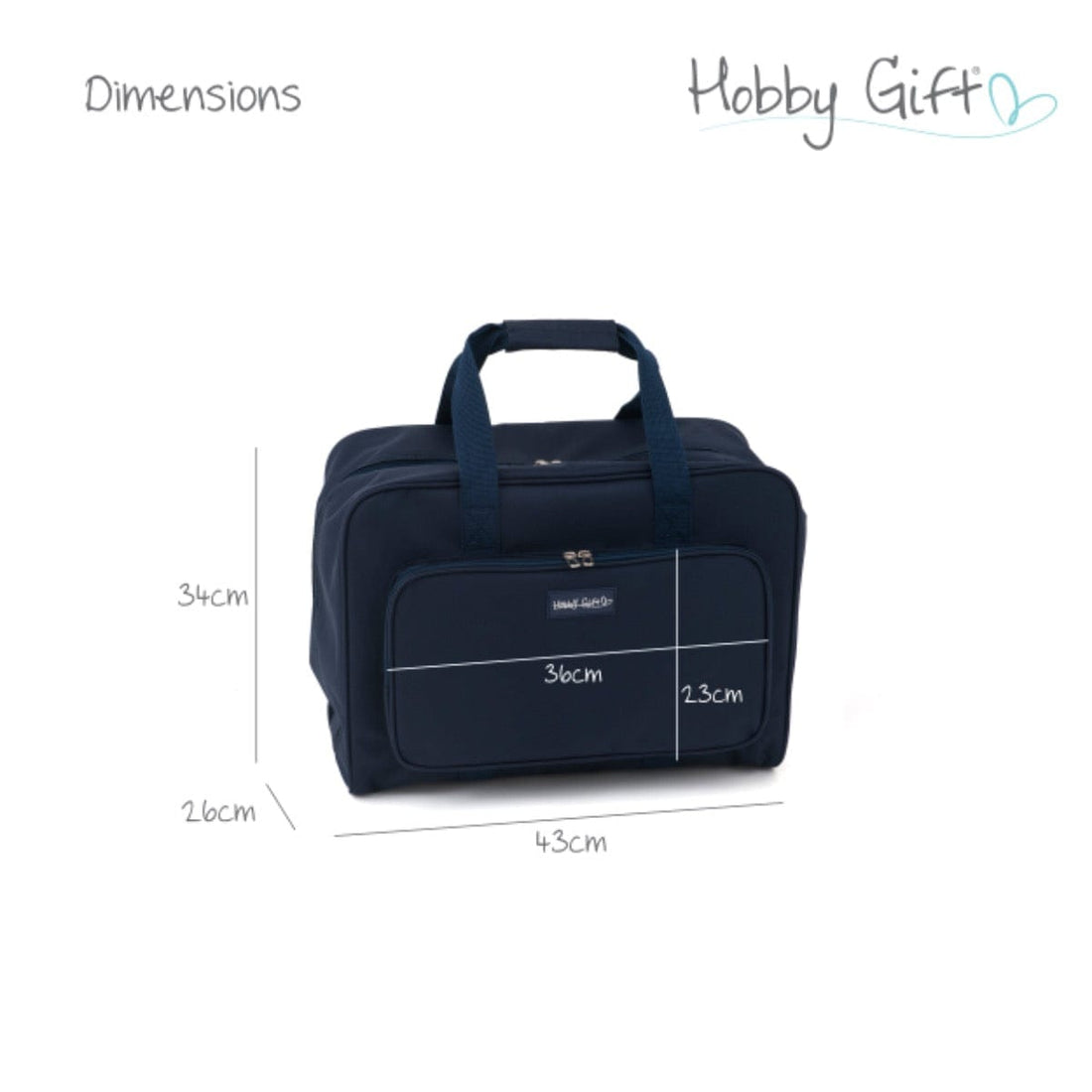HobbyGift Bags Sewing Machine Bag Navy Fits Standard Domestic Sewing Machine - The Sewing Studio