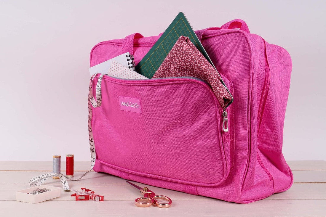 HobbyGift Bags Sewing Machine Bag Pink Fits Standard Domestic Sewing Machine - The Sewing Studio