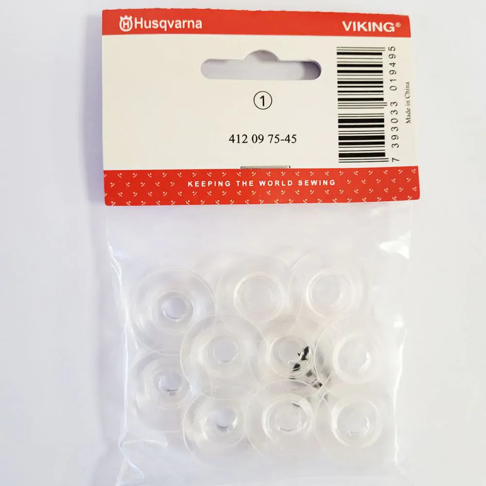 Husqvarna Sewing Machine Accessories Husqvarna Bobbins: 10 Pack (New Style) 412097545 - The Sewing Studio