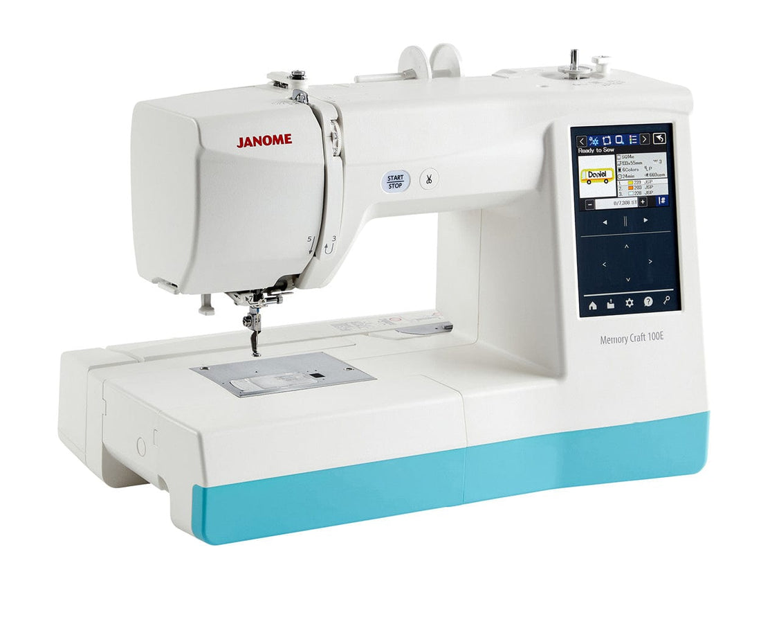 Janome Sewing Machines Janome Memory Craft 100E Embroidery Only Machine - The Sewing Studio