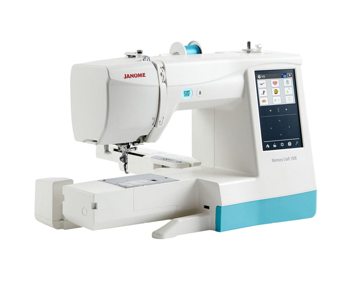 Janome Sewing Machines Janome Memory Craft 100E Embroidery Only Machine - The Sewing Studio