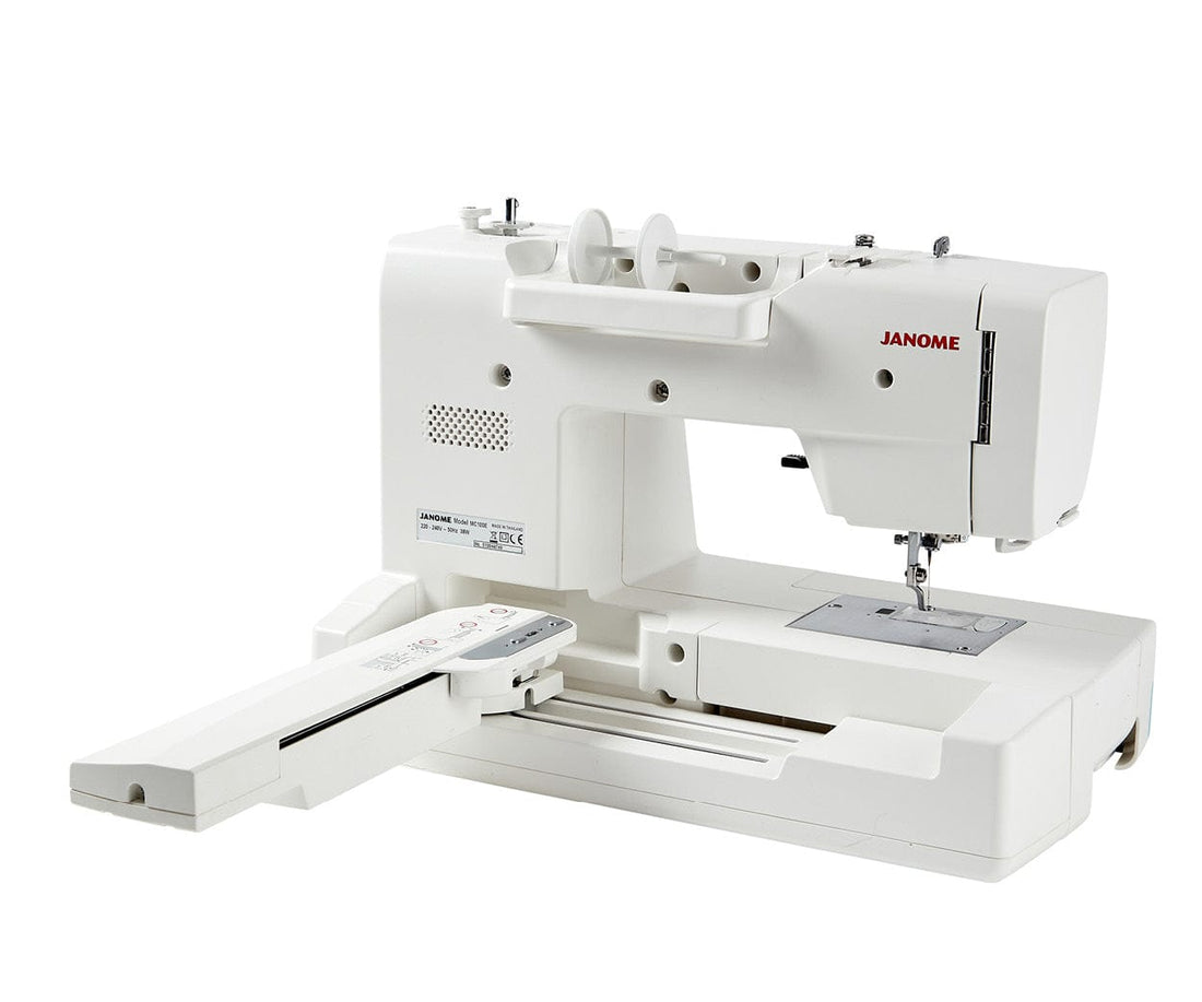Janome Sewing Machines Janome Memory Craft 100E Embroidery Only Machine - The Sewing Studio