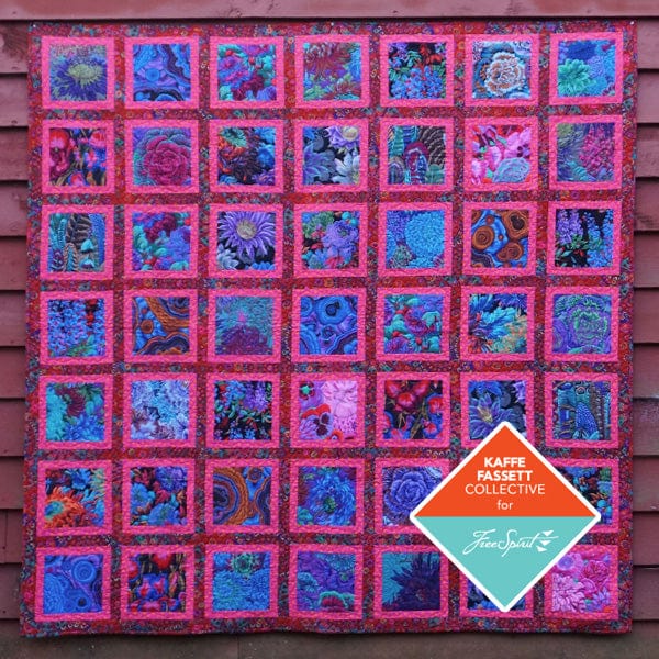 Kaffe Fassett Download Free Pattern: Jewel Frame Quilt: Red - The Sewing Studio