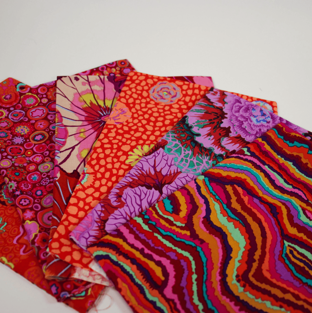 Kaffe Fassett Fabric Pre Cuts Kaffe Fassett Red/Pink 6 Piece Fat Quarter Bundle - The Sewing Studio