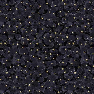 Lewis And Irene Celestial Black Bumbleberries With Gold Metallic A755-3