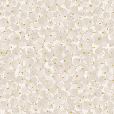 Lewis And Irene Celestial Cream Bumbleberries With Gold Metallic A755-1