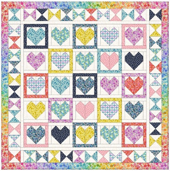 Free Pattern: Lewis & Irene Boho Blooms Quilt Top