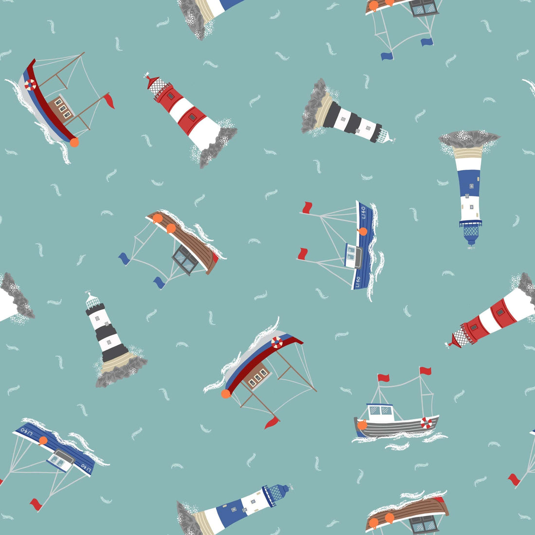 Lewis and Irene Fabric Lewis and Irene Small Things Coastal - The Sewing Studio