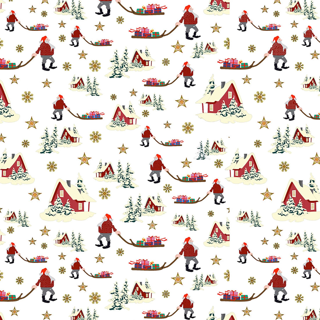 Lewis and Irene Fabric Lewis and Irene Christmas Fabric Norwegian Christmas - The Sewing Studio