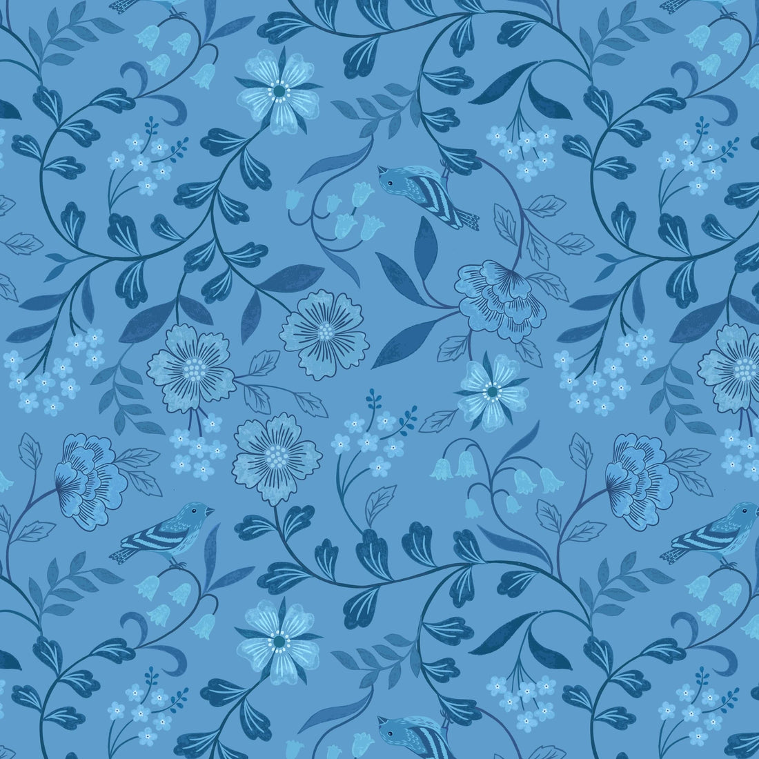 Lewis and Irene Fabric Lewis and Irene Forget Me Not Lane - The Sewing Studio