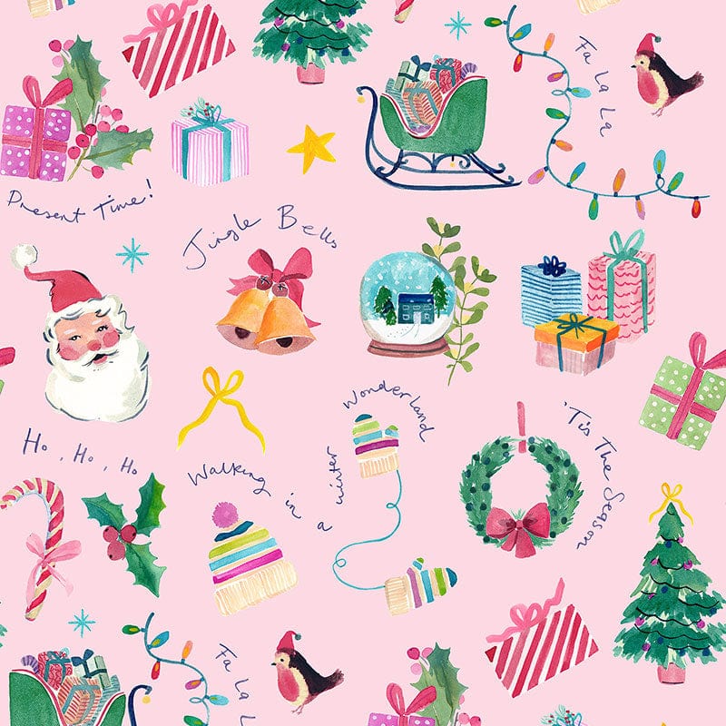 Lewis and Irene Fabric Lewis and Irene Bluebellgray Fa La La - The Sewing Studio