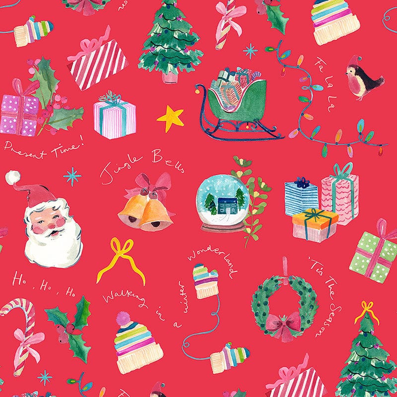 Lewis and Irene Fabric Lewis and Irene Bluebellgray Fa La La - The Sewing Studio