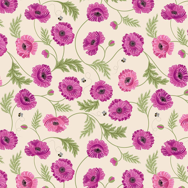 Lewis and Irene Fabric Lewis and Irene Poppies - The Sewing Studio