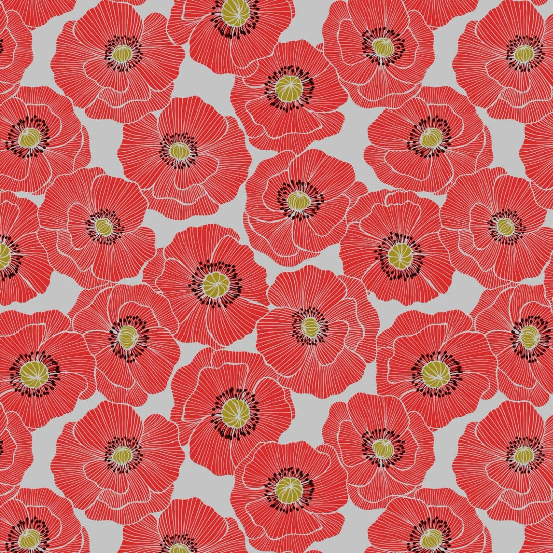 Lewis and Irene Fabric Lewis and Irene Poppies - The Sewing Studio