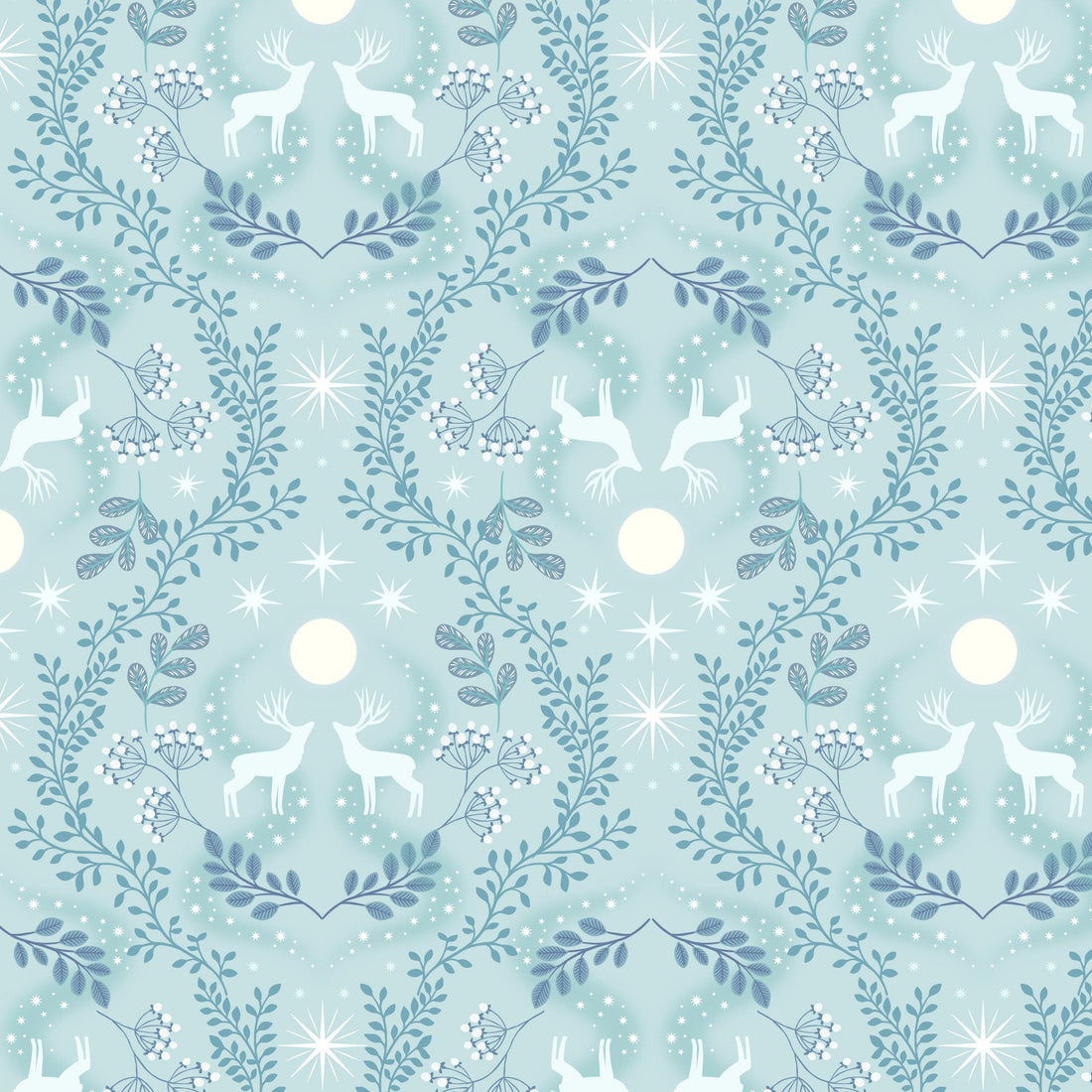 Lewis and Irene Fabric Lewis and Irene A Winters Moon Pearlescent Fabric - The Sewing Studio
