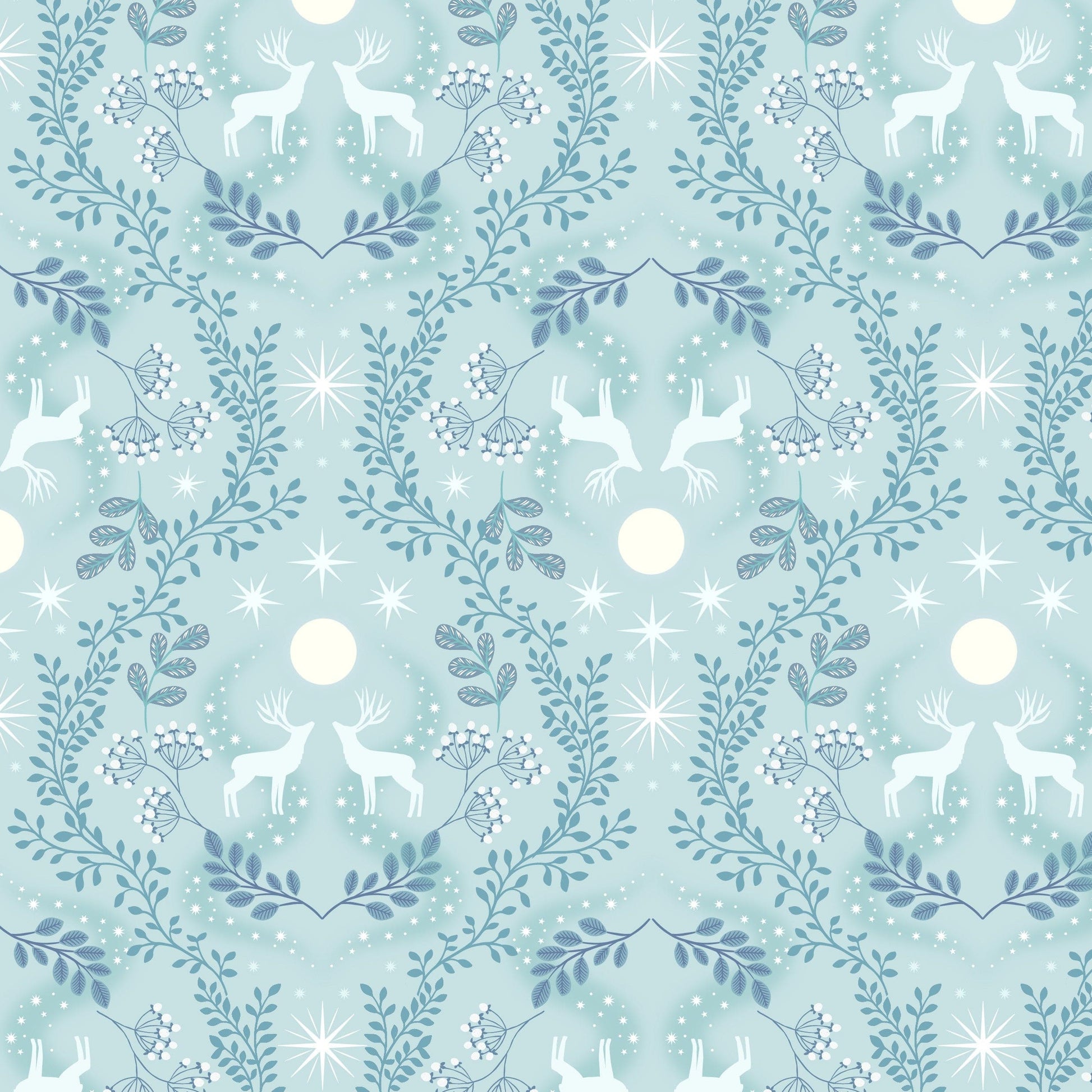 Lewis and Irene Fabric Lewis and Irene A Winters Moon Pearlescent Fabric  - The Sewing Studio