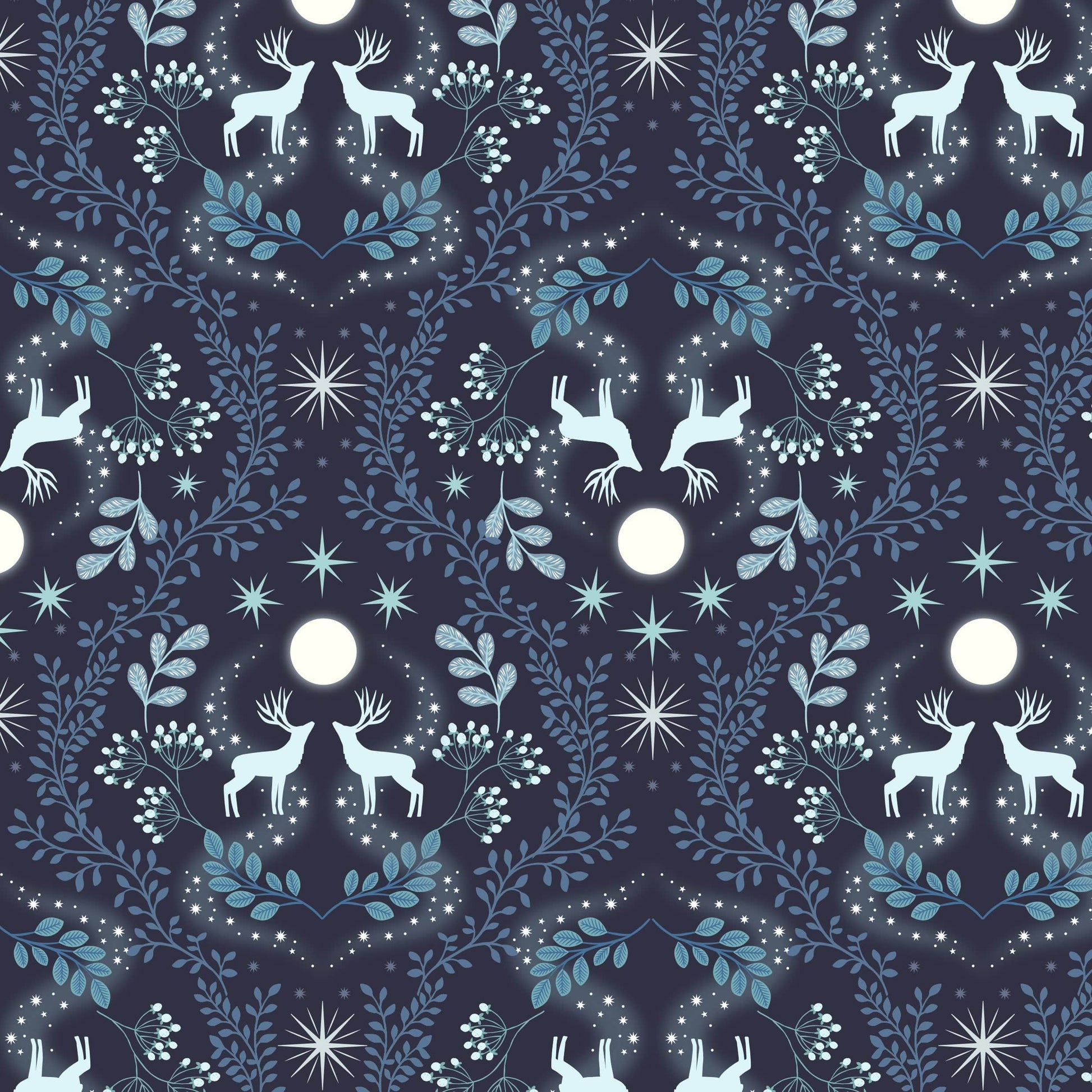 Lewis and Irene Fabric Lewis and Irene A Winters Moon Pearlescent Fabric  - The Sewing Studio