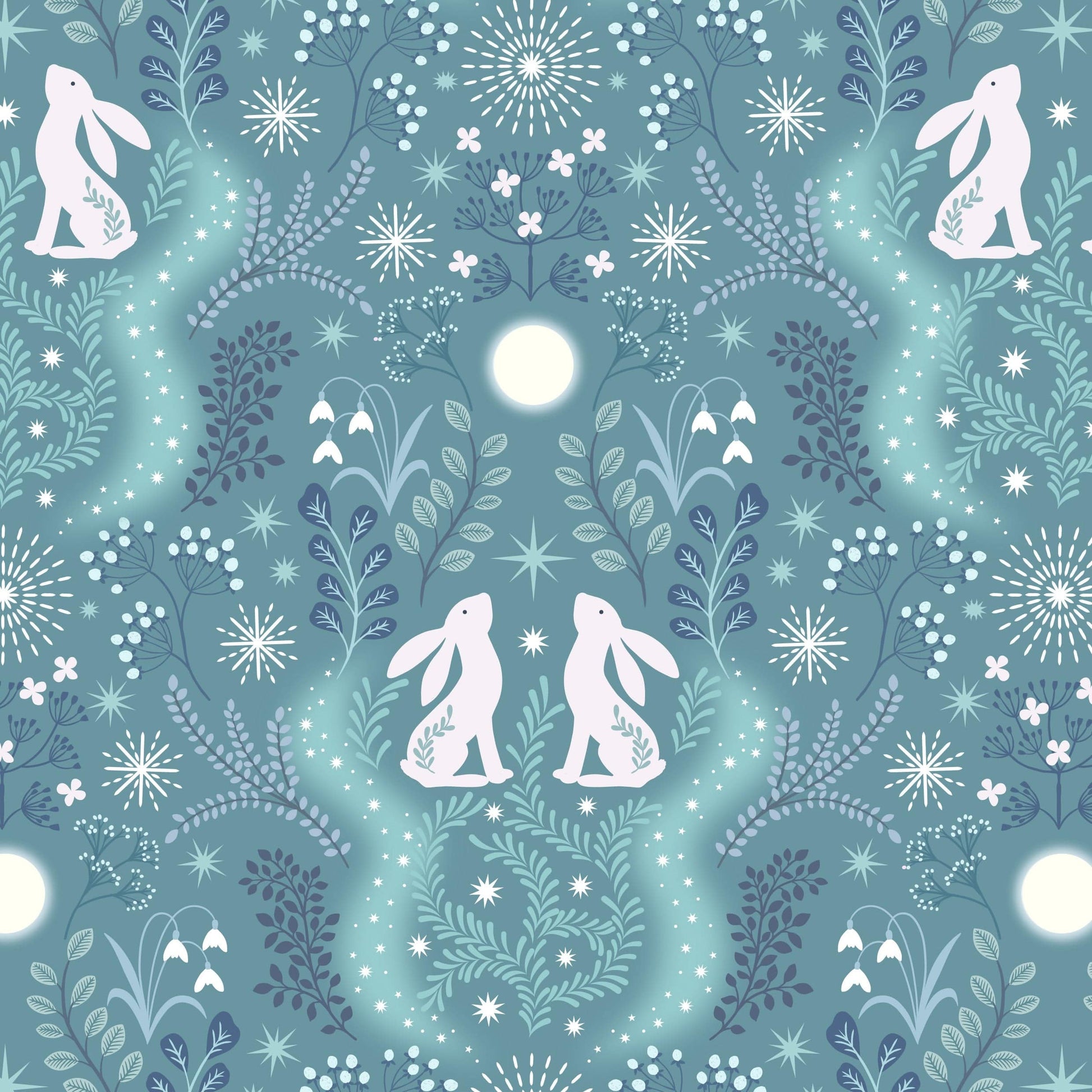 Lewis and Irene Fabric Lewis and Irene A Winters Moon Pearlescent Fabric  - The Sewing Studio