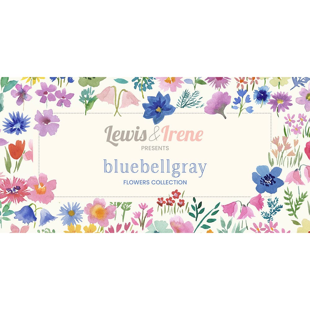 Lewis and Irene Bluebellgray Flowers Fabric