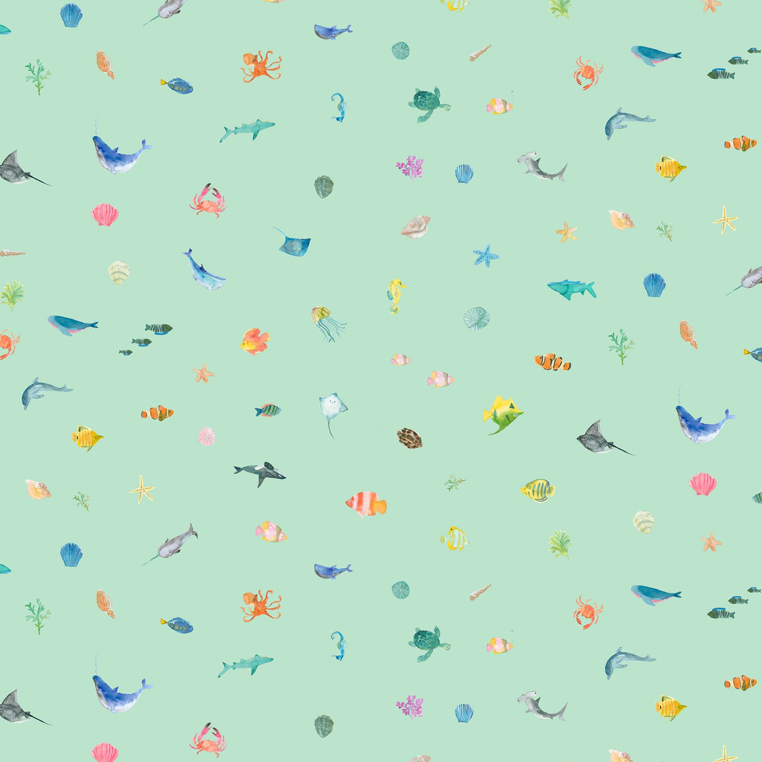 Lewis and Irene Fabric Lewis and Irene Under The Sea By Wee Blue Bell - The Sewing Studio