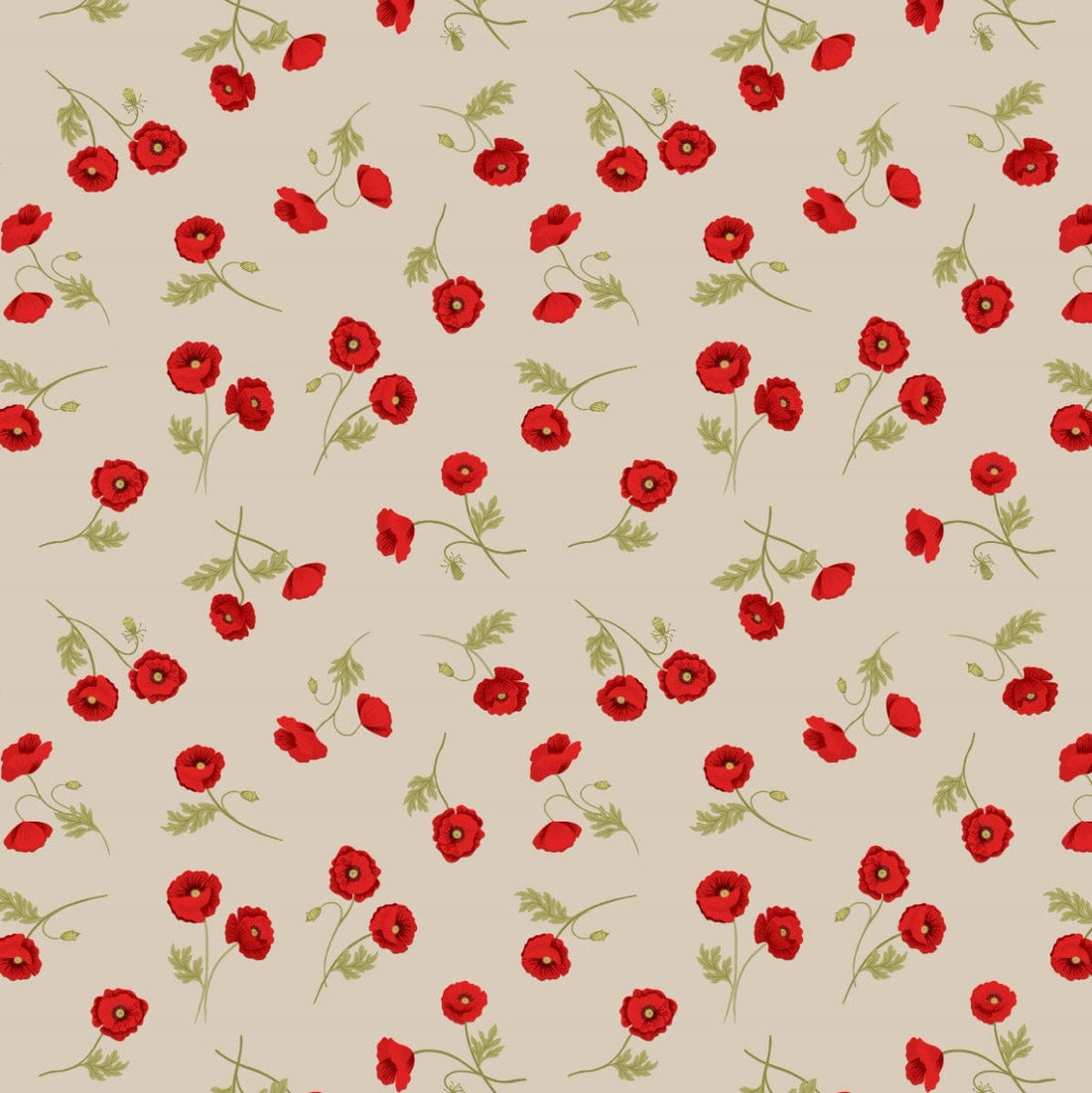 Lewis and Irene Fabric Lewis and Irene Poppies - The Sewing Studio