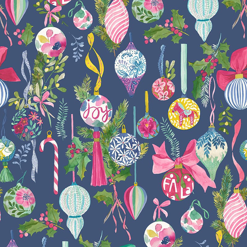 Lewis and Irene Fabric Lewis and Irene Bluebellgray Fa La La - The Sewing Studio