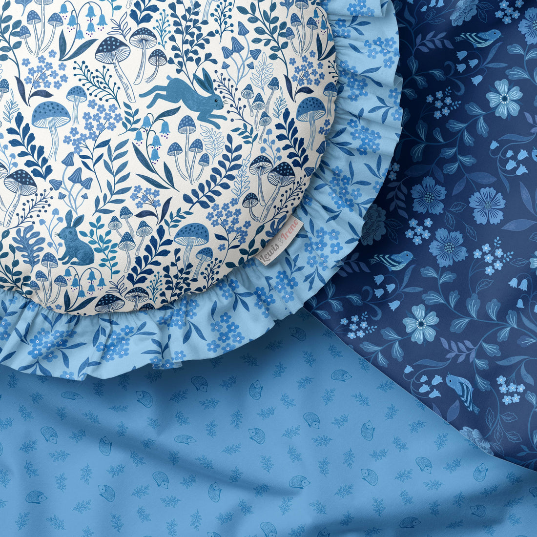 Lewis and Irene Fabric Panels & Labels Lewis and Irene Forget Me Not Lane Panel A918-5 24 Inch x 44 Inch - The Sewing Studio