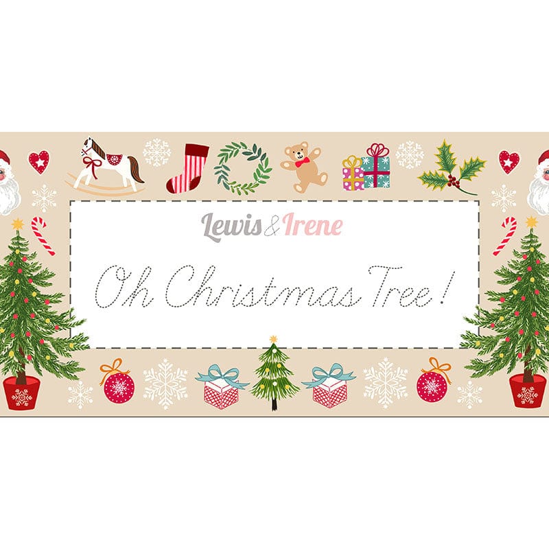 Lewis And Irene Oh Christmas Tree Mini Advent Stockings Fabric