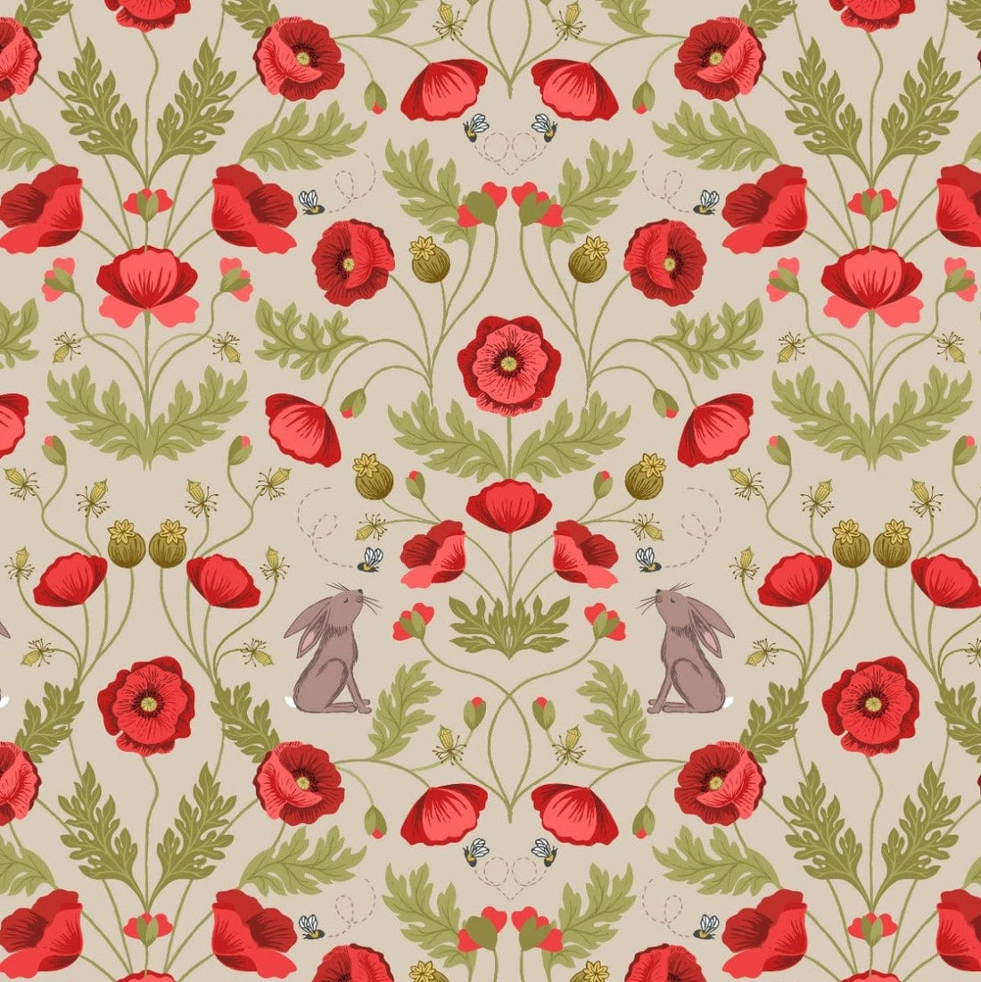 Lewis and Irene Fabric Lewis and Irene Poppies - The Sewing Studio