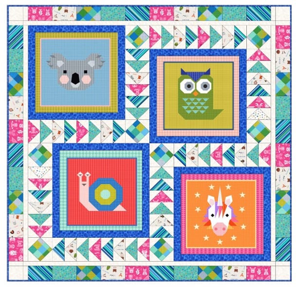 Lewis & Irene Animal Alphabet Panel Quilt Top Bundle