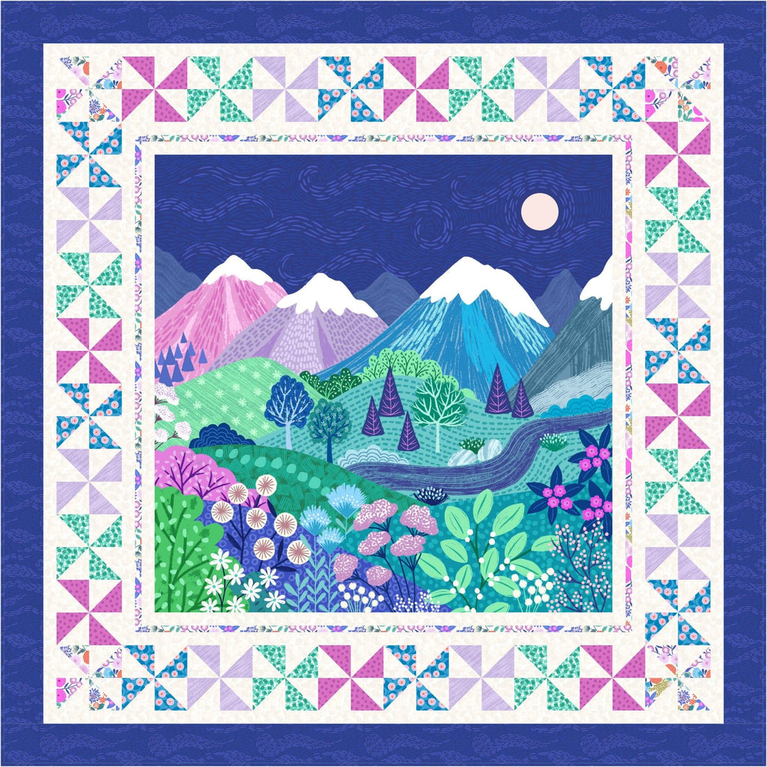 Free Pattern: Lewis & Irene Creative Landscapes Mountain Quilt Top