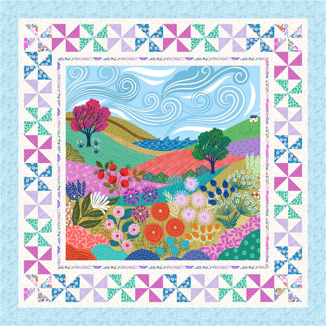 Free Pattern: Lewis & Irene Creative Landscapes Shoreside Quilt Top