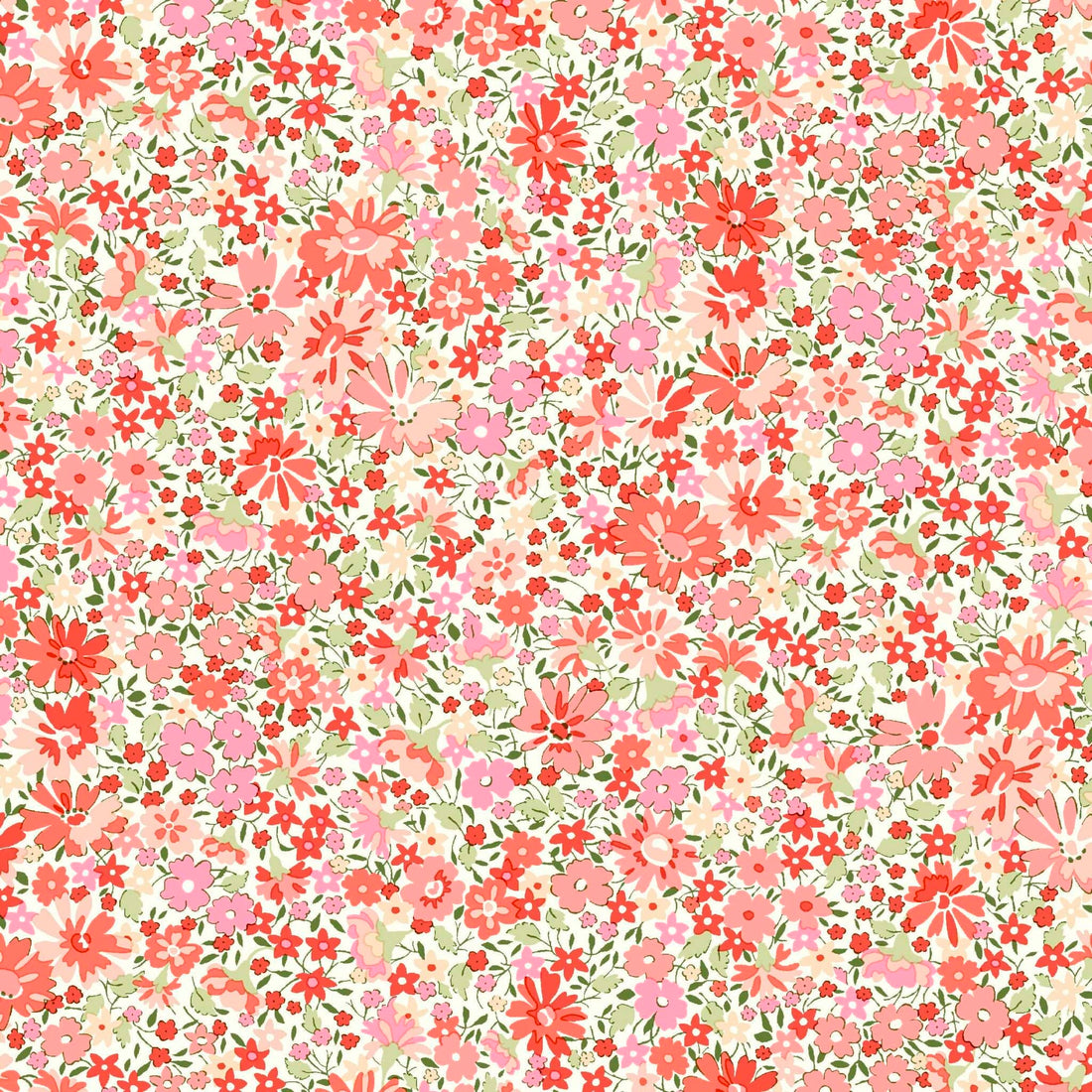 Multi-coloured Floral Liberty Fabric Liberty Romatic Florals in Velasco Meadow C - The Sewing Studio