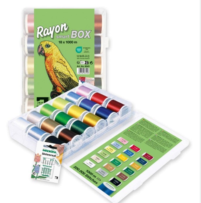 Madeira Threads Madeira Rayon Thread Box 18 x 1000 Metre Spools  - The Sewing Studio