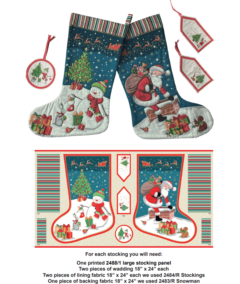 Makower Download Free Pattern: How to Make Makower Merry Large Christmas Stocking Panel - The Sewing Studio