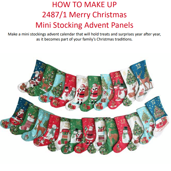 Makower Download Free Pattern: How to Make Makower Merry Mini Christmas Stocking Panel - The Sewing Studio