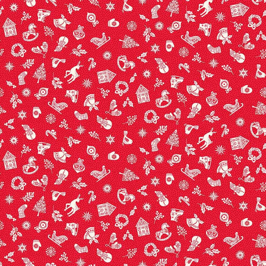 Makower Fabric Makower Christmas Fabric Scandi - The Sewing Studio