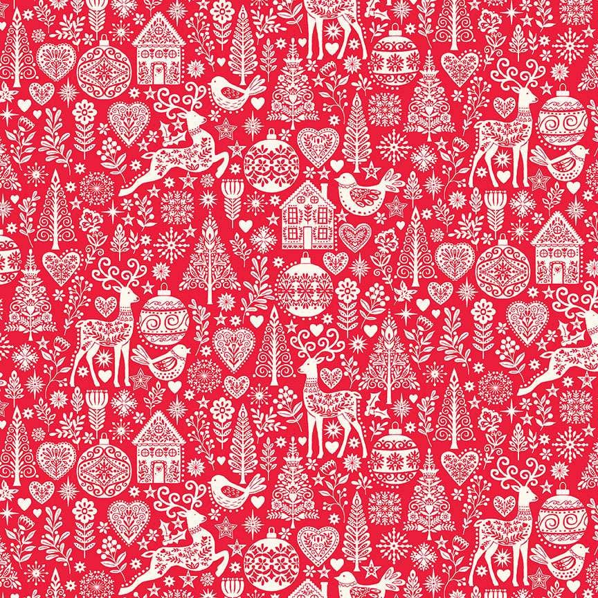 Makower Fabric Makower Christmas Fabric Scandi - The Sewing Studio