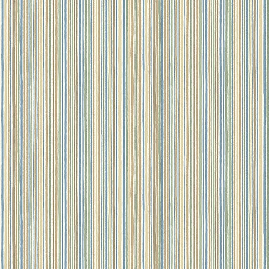 Multi-coloured Stripes Makower Fabric Makower Wildwood - The Sewing Studio