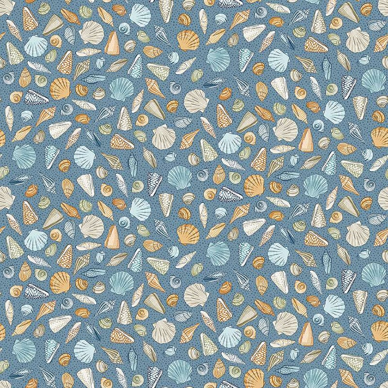 Makower Fabric Makower High Tide Beachcomber Blue 079-B5 - The Sewing Studio