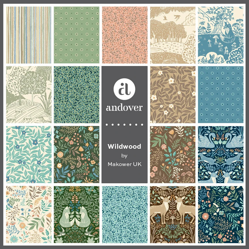 Makower Fabric Pre Cuts Makower Wildwood Strip Roll - The Sewing Studio