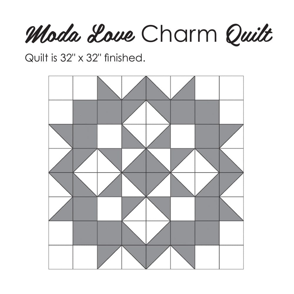 Moda Download Free Pattern: Love Charm Quilt - The Sewing Studio