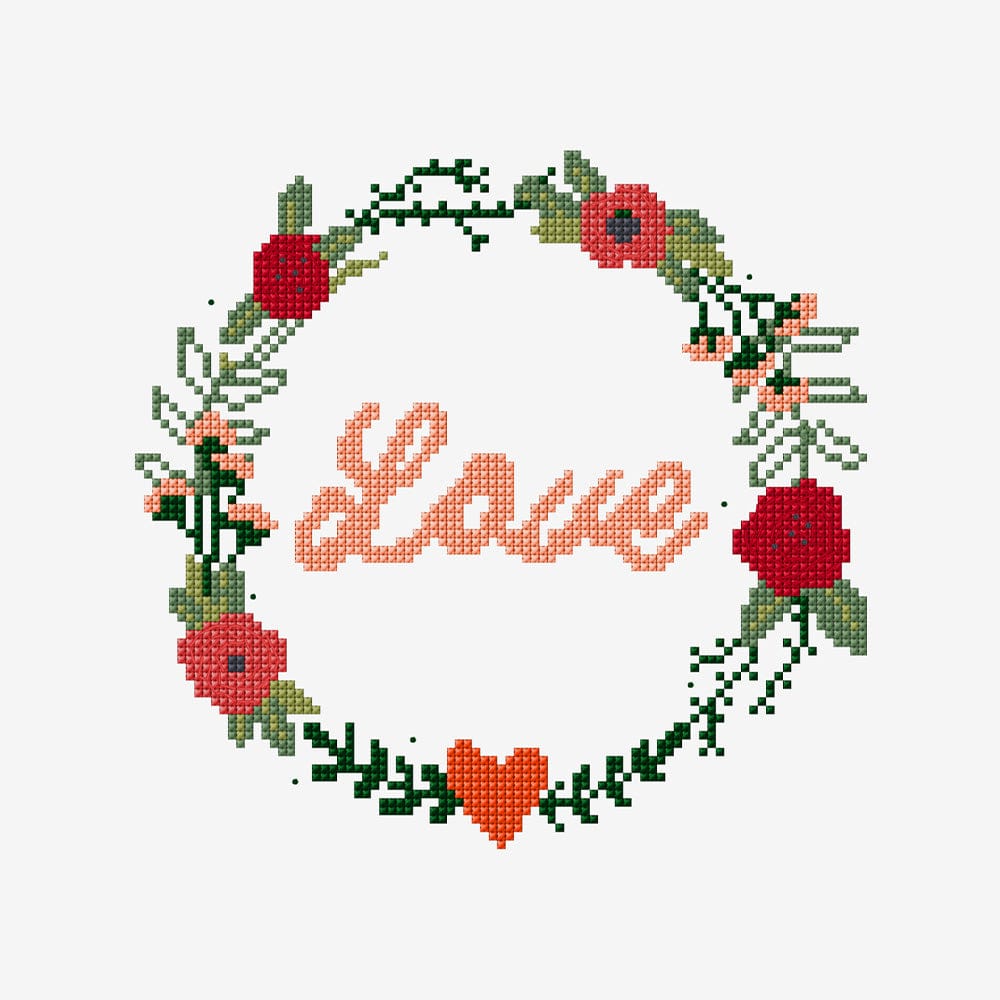 Moda Download Free Pattern: Modern Love (Cross Stitch) - The Sewing Studio